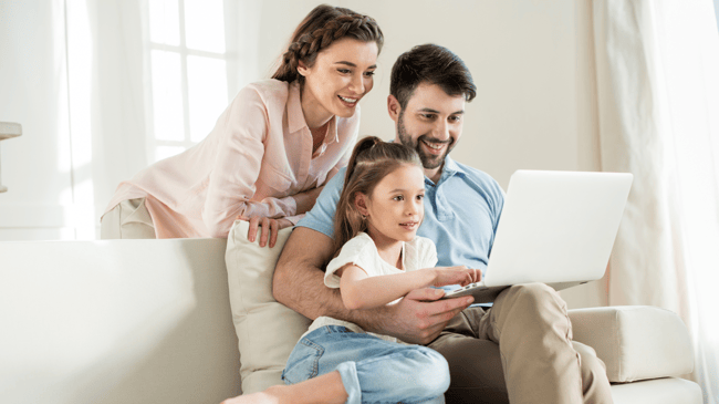 parents browsing a school website for enrollment