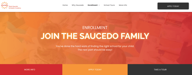 maria saucedo scholastic academys schoolmint engage enrollment microsite for parents