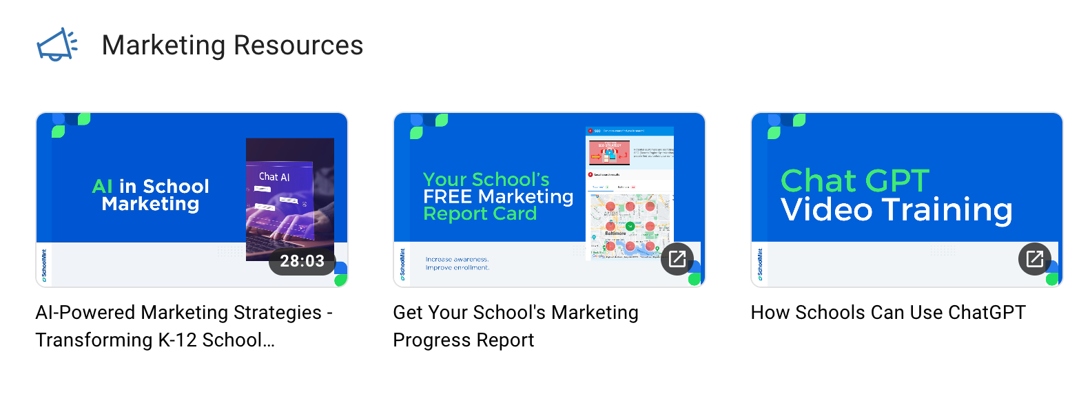 marketing resources in enrollment academy