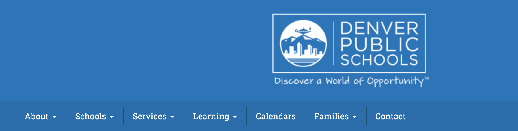 denver public schools website navigation bar